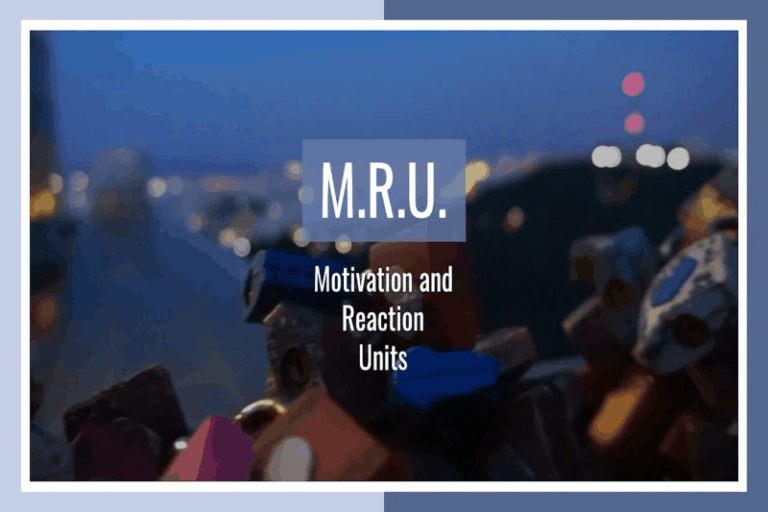 MRU Motivation and Reaction Units
